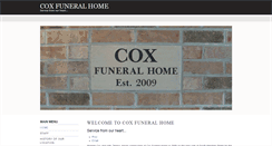 Desktop Screenshot of coxfuneralhomeonline.com