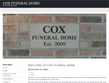 Tablet Screenshot of coxfuneralhomeonline.com